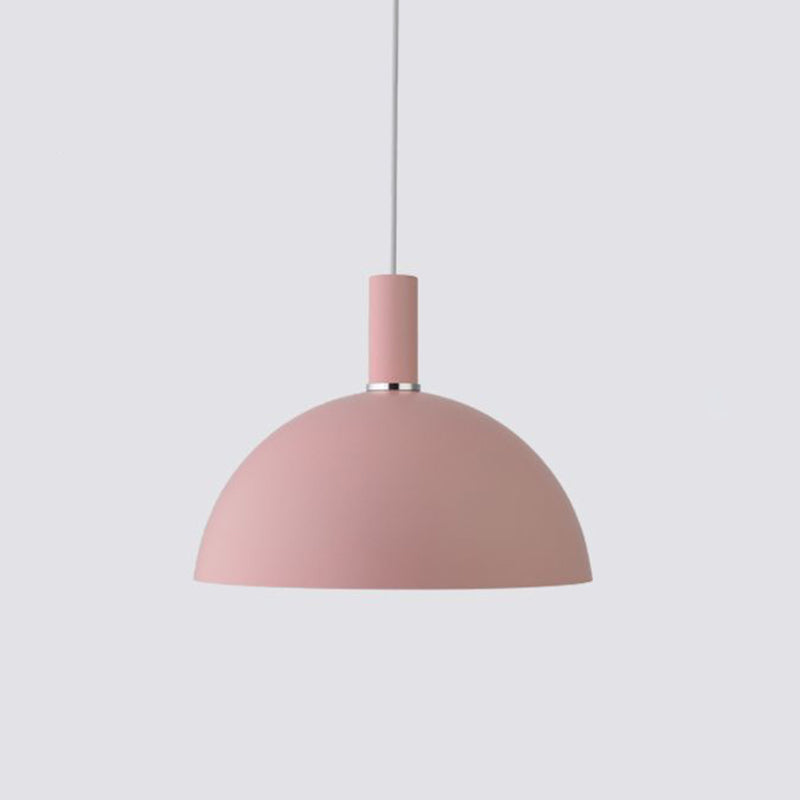 Dome Metal Hanging Light Nordic Minimalist Style 1 Light Hanging Lamp for Living Room