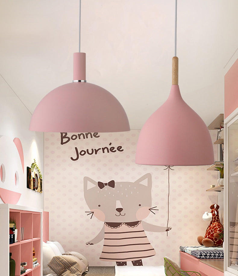 Dome Metal Hanging Light Nordic Minimalist Style 1 Light Hanging Lamp for Living Room