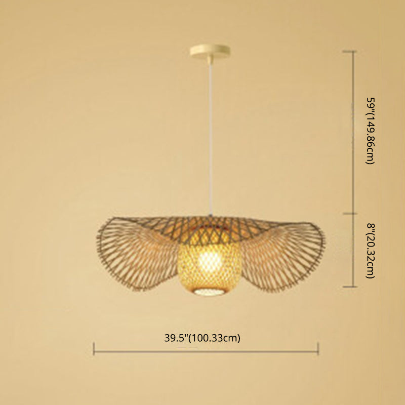 Chinesische Anhänger Beleuchtungskörper Rattan Hanges Licht mit hängenden Kabel für das Restaurant