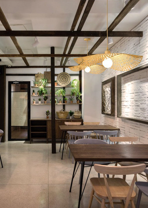 Chinesische Anhänger Beleuchtungskörper Rattan Hanges Licht mit hängenden Kabel für das Restaurant