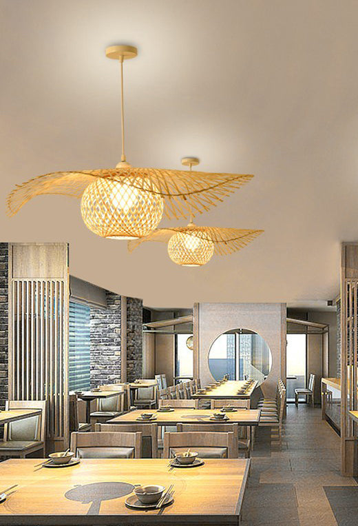 Chinesische Anhänger Beleuchtungskörper Rattan Hanges Licht mit hängenden Kabel für das Restaurant