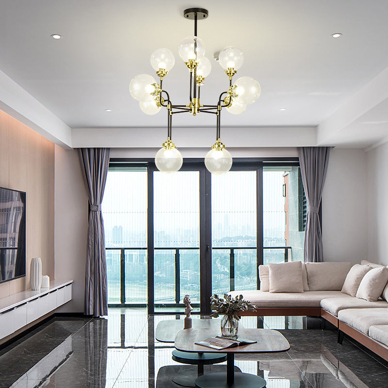 Lámpara de lámpara esférica de vidrio lámpara de lámpara simple para sala de estar para sala de estar