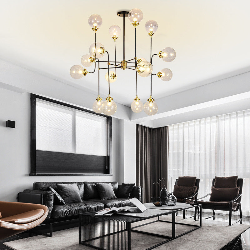 Lámpara de lámpara esférica de vidrio lámpara de lámpara simple para sala de estar para sala de estar