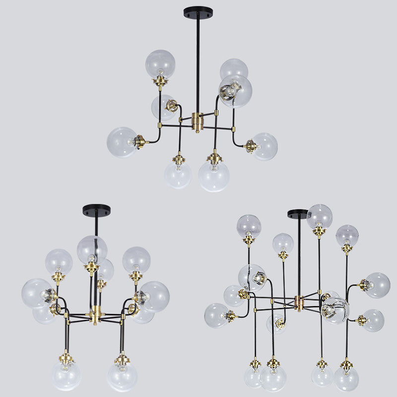 Lámpara de lámpara esférica de vidrio lámpara de lámpara simple para sala de estar para sala de estar