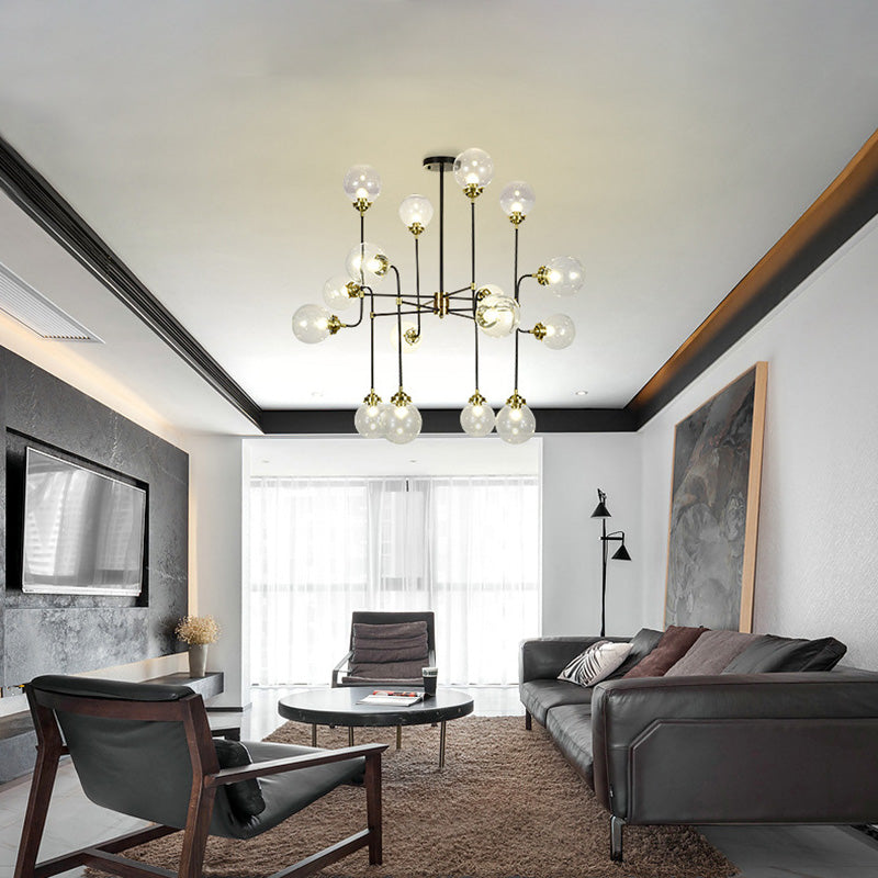 Lámpara de lámpara esférica de vidrio lámpara de lámpara simple para sala de estar para sala de estar