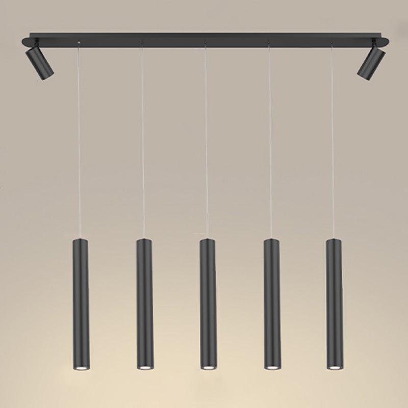 Cylindrical LED Island Light 360° Rotatable Spotlight Design Modern Minimalism Metal Lighting Fixture