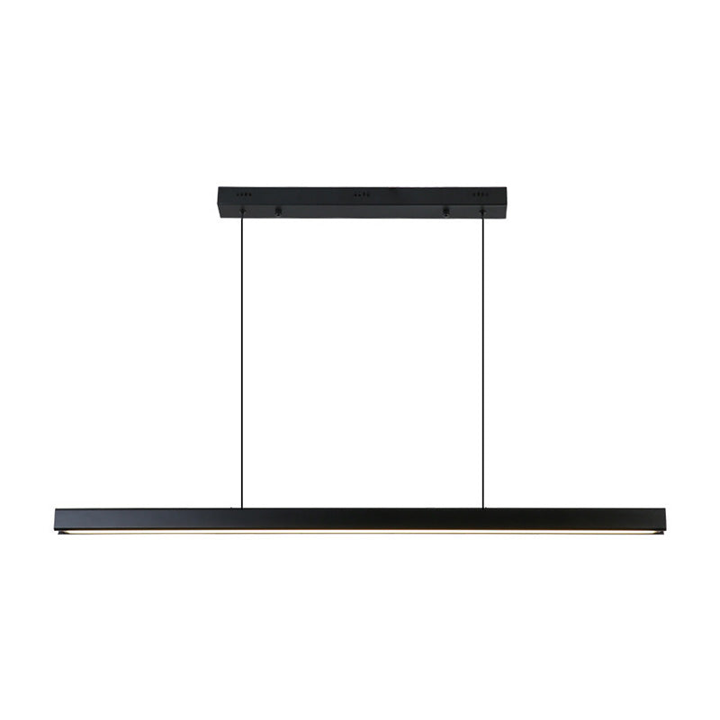 Luci di lampadari dell'isola lineare Simplicità Fissature di illuminazione lampadario in alluminio per tavolo da pranzo