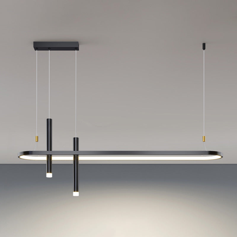 Modern Linear Ceiling Pendant Light Metal Island Pendant