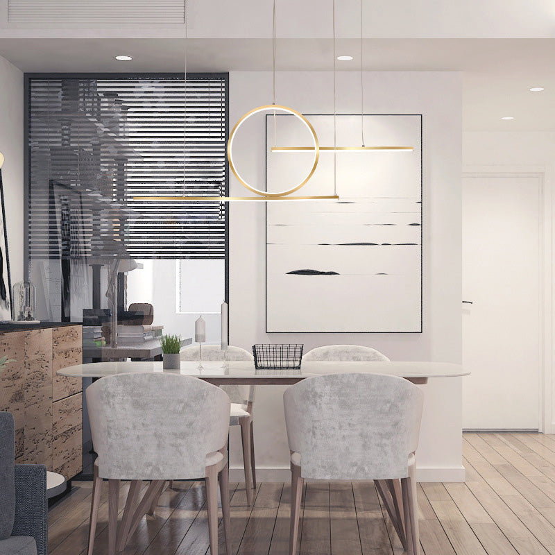 Ring Island Lighting Fishtures Acrilic Minimalismo Apparecchi di illuminazione a sospensione per il ristorante
