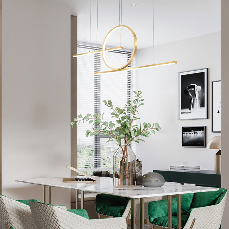 Ring Island Lighting Fishtures Acrilic Minimalismo Apparecchi di illuminazione a sospensione per il ristorante