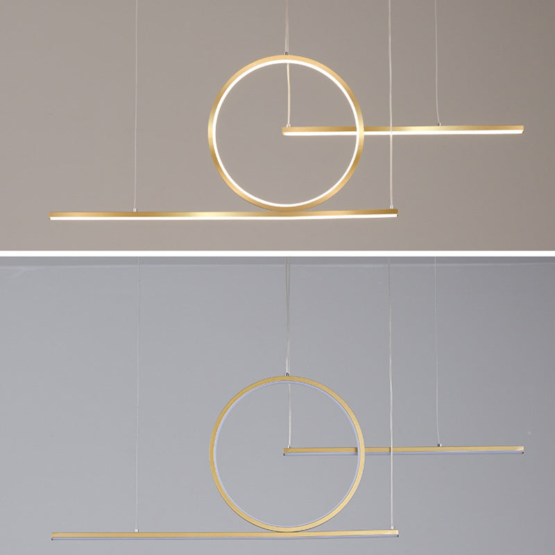 Ring Island Lighting Fishtures Acrilic Minimalismo Apparecchi di illuminazione a sospensione per il ristorante