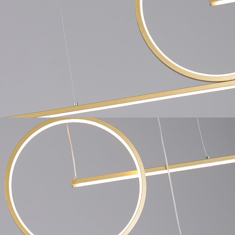 Ring Island Lighting Fishtures Acrilic Minimalismo Apparecchi di illuminazione a sospensione per il ristorante