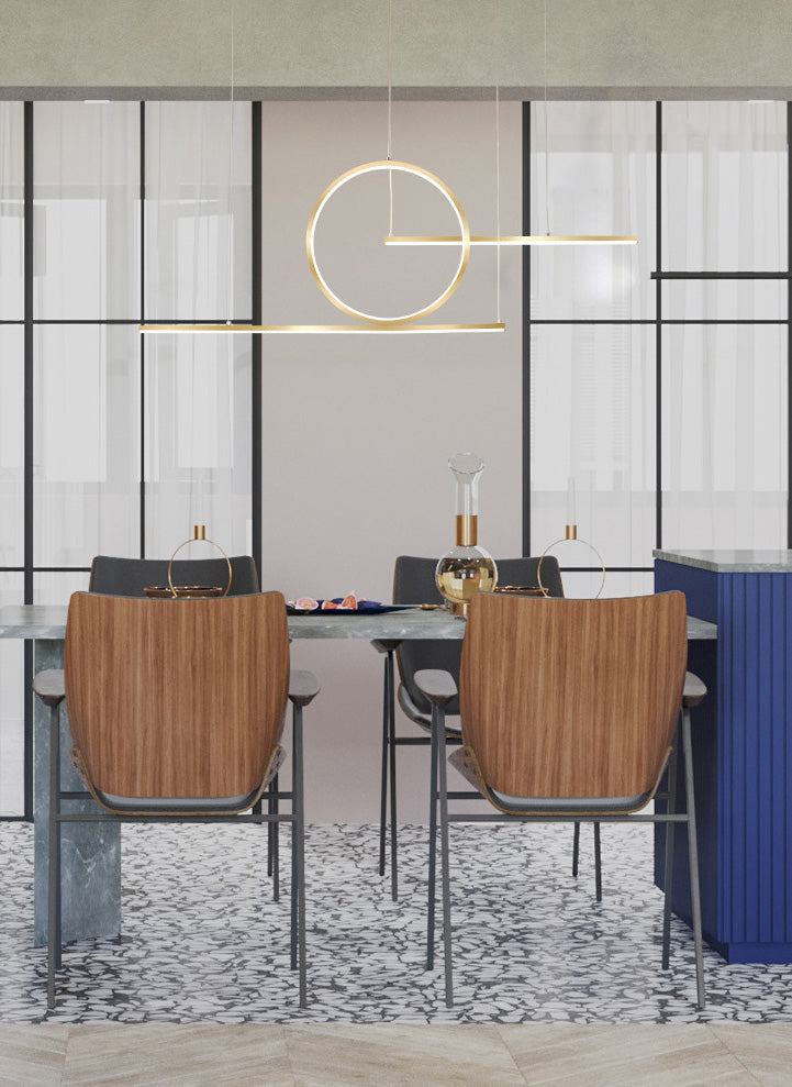 Ring Island Lighting Fishtures Acrilic Minimalismo Apparecchi di illuminazione a sospensione per il ristorante