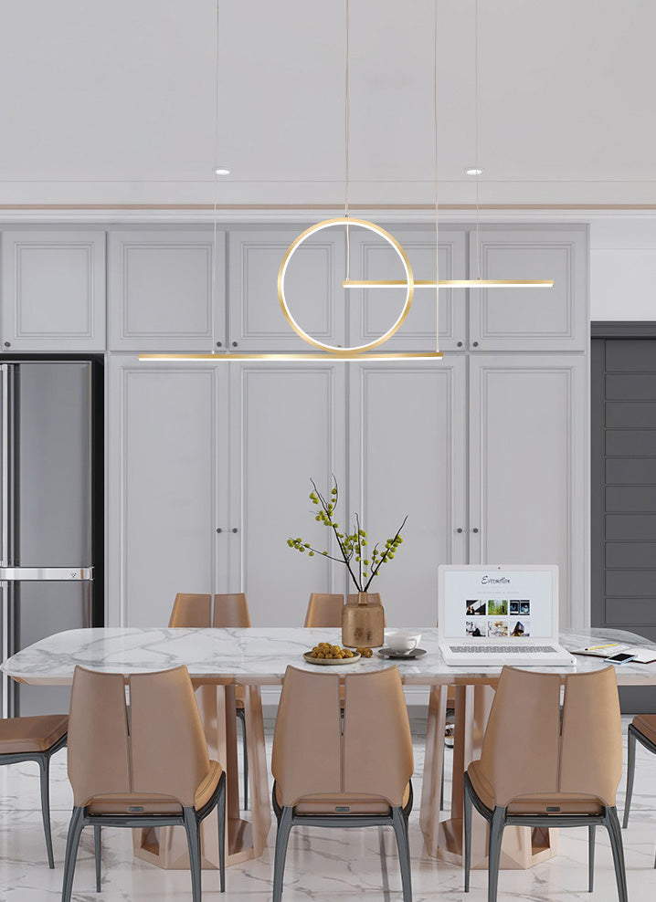 Ring Island Lighting Fishtures Acrilic Minimalismo Apparecchi di illuminazione a sospensione per il ristorante