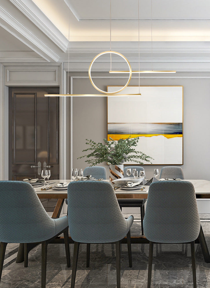 Ring Island Lighting Fishtures Acrilic Minimalismo Apparecchi di illuminazione a sospensione per il ristorante