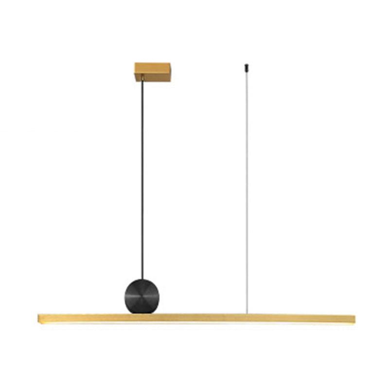 Linear Island Lighting Metallic Contemporary Simplicity Pendant Lighting Fixtures for Restaurant