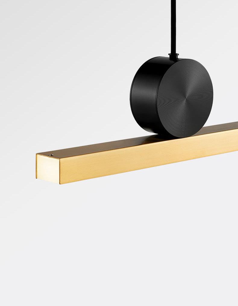 Linear Island Lighting Metallic Contemporary Simplicity Pendant Lighting Fixtures for Restaurant