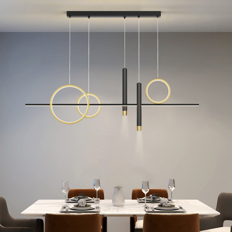 Linear Ceiling Pendant Light Modern Metal Island Pendants