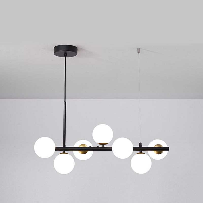 Sphere Island Chandelier Lights Contemporary Glass Chandelier Lighting Fixtures for Dining Table