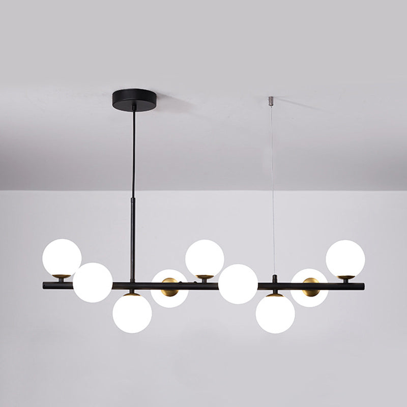 Sphere Island Chandelier Lights Contemporary Glass Chandelier Lighting Fixtures for Dining Table