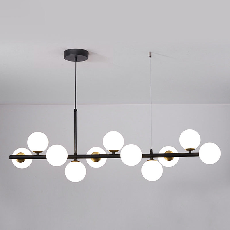 Sphere Island Chandelier Lights Contemporary Glass Chandelier Lighting Fixtures for Dining Table