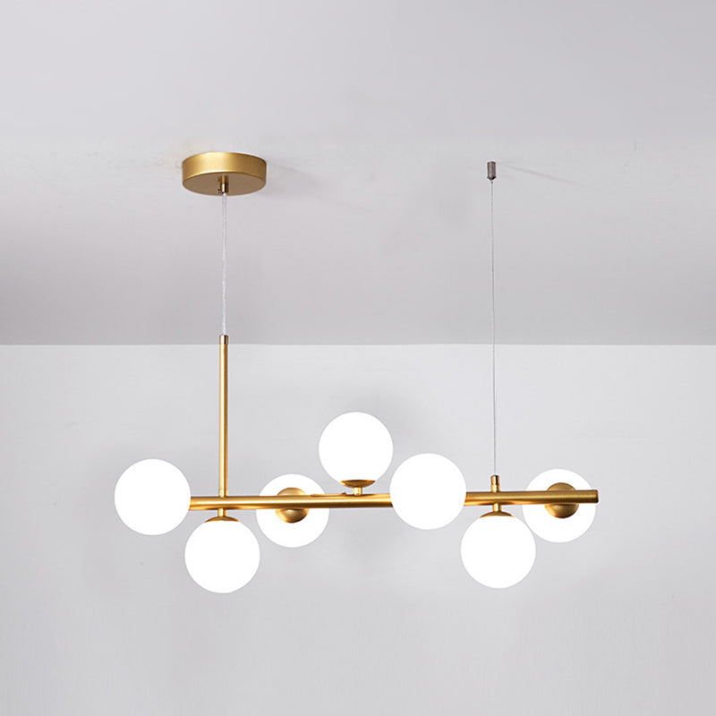 Sphere Island Chandelier Lights Contemporary Glass Chandelier Lighting Fixtures for Dining Table