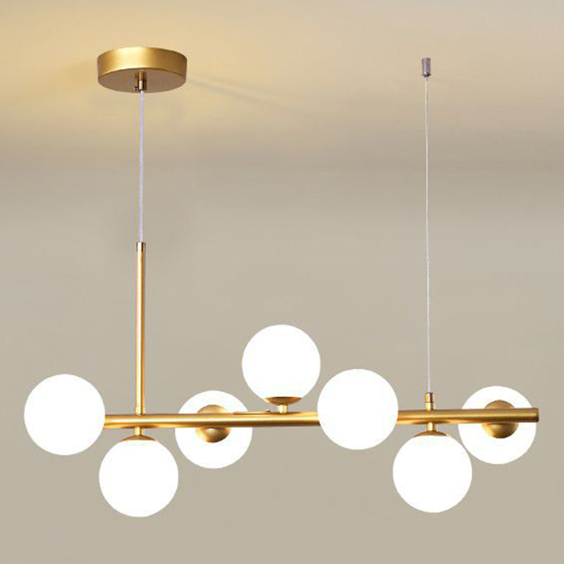 Sphere Island Chandelier Lights Contemporary Glass Chandelier Lighting Fixtures for Dining Table