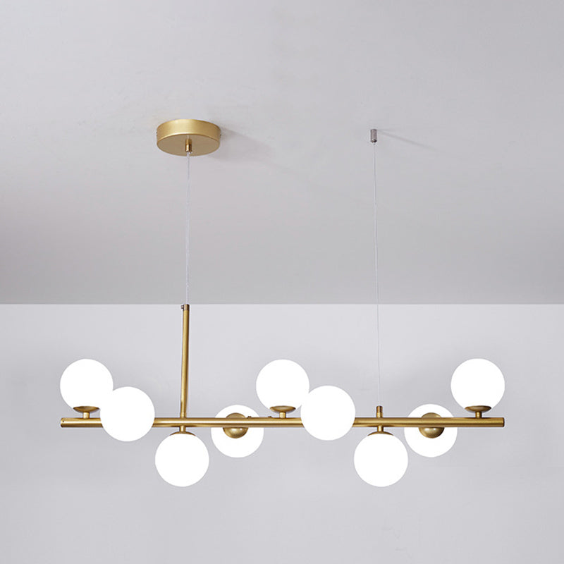 Sphere Island Chandelier Lights Contemporary Glass Chandelier Lighting Fixtures for Dining Table