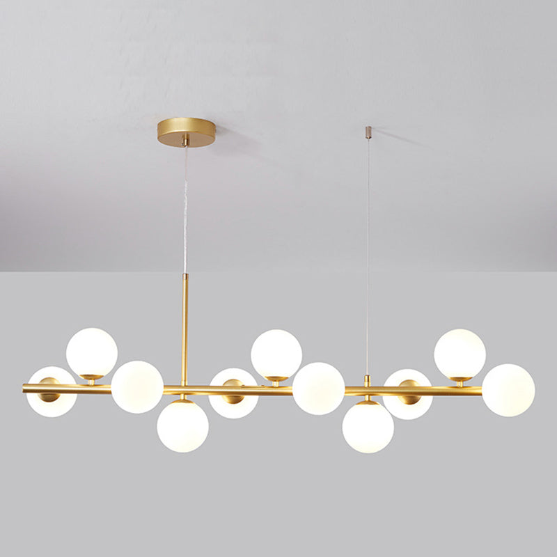 Sphere Island Chandelier Lights Contemporary Glass Chandelier Lighting Fixtures for Dining Table