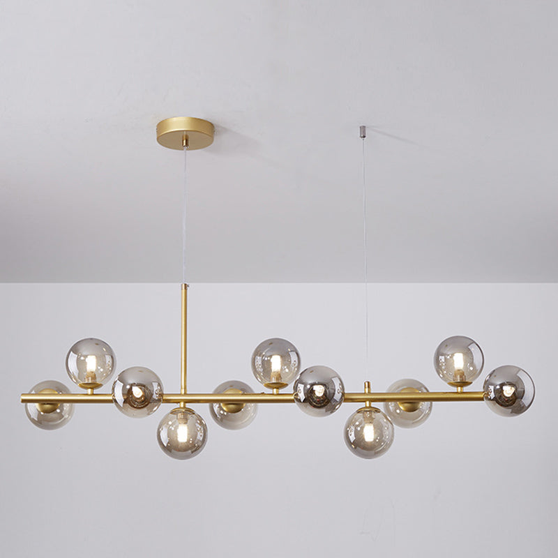 Sphere Island Chandelier Lights Contemporary Glass Chandelier Lighting Fixtures for Dining Table