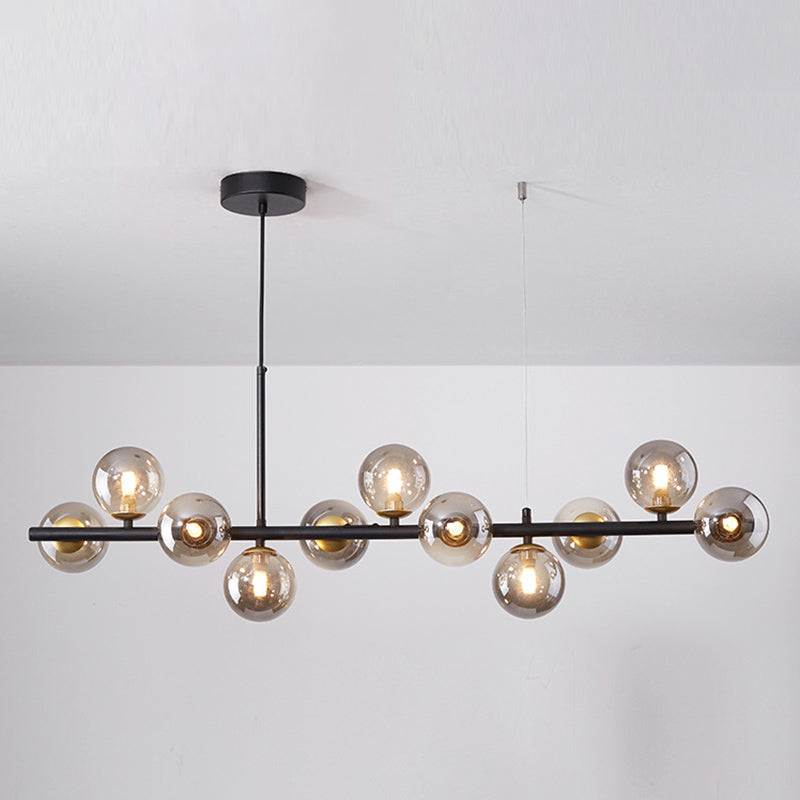 Sphere Island Chandelier Lights Contemporary Glass Chandelier Lighting Fixtures for Dining Table