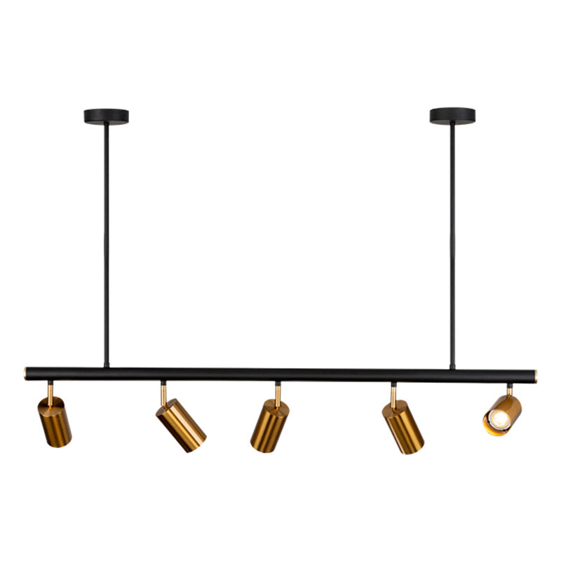 5-Lights Cylindrical Island Light Nordic Style Angle Adjustable Spotlight Dining Room Lighting Fixture