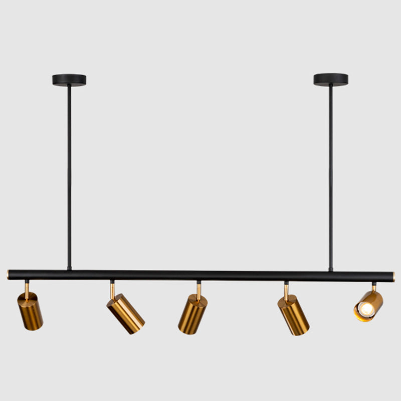 5-Lights Cylindrical Island Light Nordic Style Angle Adjustable Spotlight Dining Room Lighting Fixture
