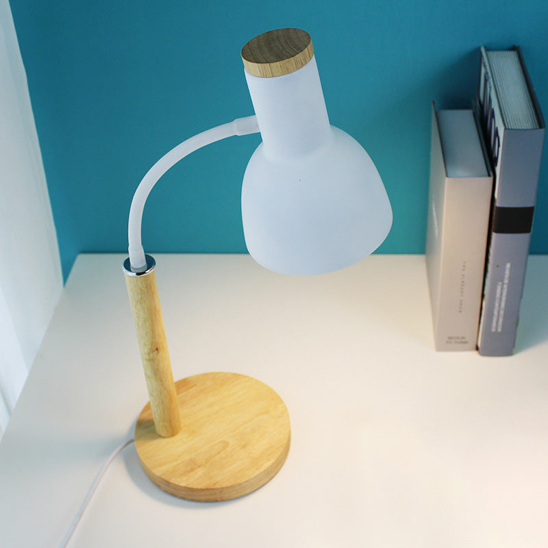 Bell Shade Bedroom Reading Lampe Metal 1-Light Nordic Night Light avec un bras flexible