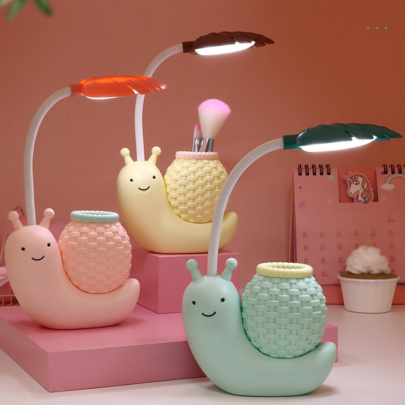 Macaroon Snail en forme de mini lampe de table ABS ABS PLANT CRÉATIVE LED LETTANDE DE LED POUR CHAMBRE
