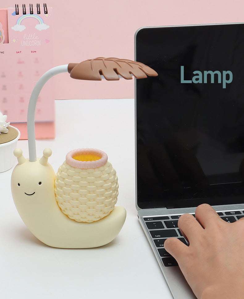 Macaroon Snail en forme de mini lampe de table ABS ABS PLANT CRÉATIVE LED LETTANDE DE LED POUR CHAMBRE