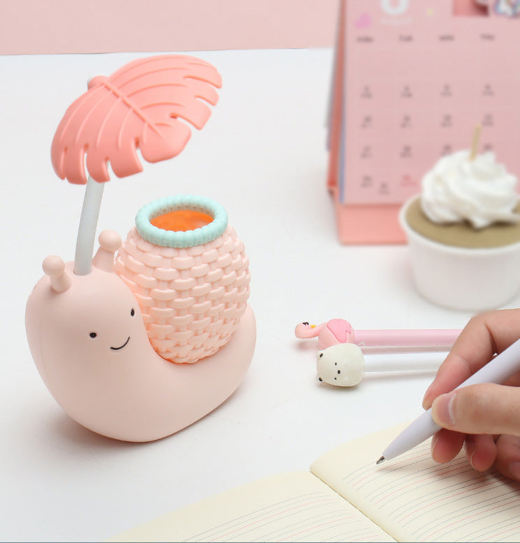 Macaroon Snail en forme de mini lampe de table ABS ABS PLANT CRÉATIVE LED LETTANDE DE LED POUR CHAMBRE
