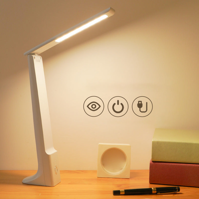 Modern Minimalist Style Dimmable LED Table Lamp Plastic 1 Light Table Light for Study Room
