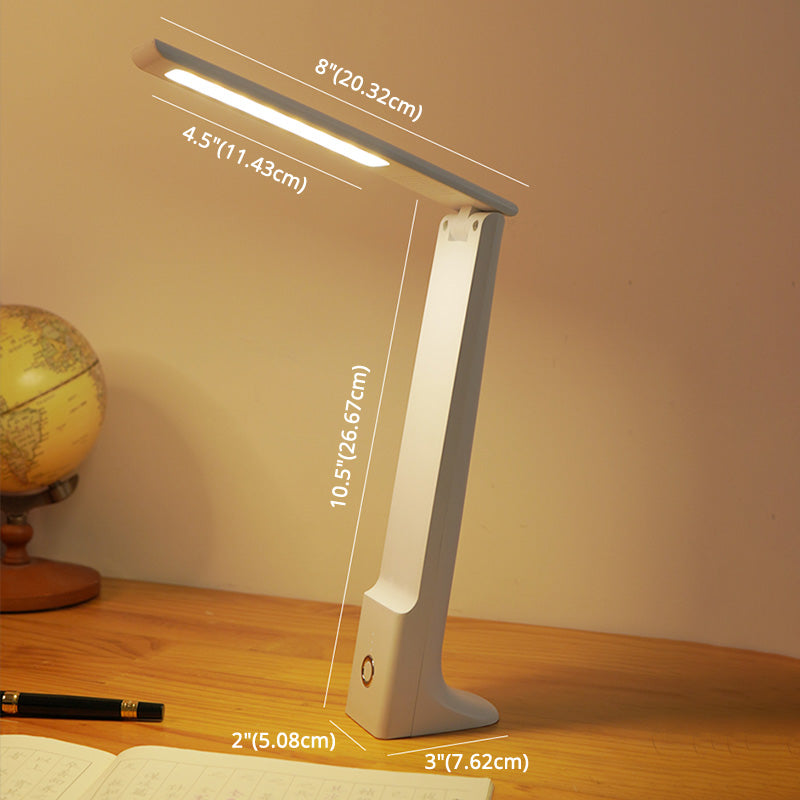 Modern Minimalist Style Dimmable LED Table Lamp Plastic 1 Light Table Light for Study Room