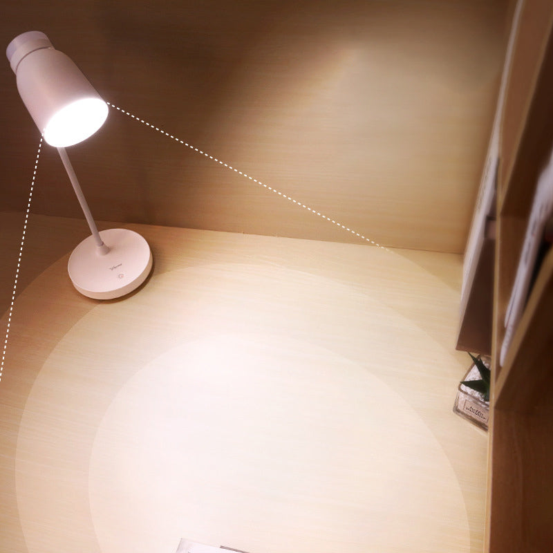 3-Gears Adjustable LED Table Lamp Warm White Light Nordic Macaroon Style Desk Light with Mini Night Light Design