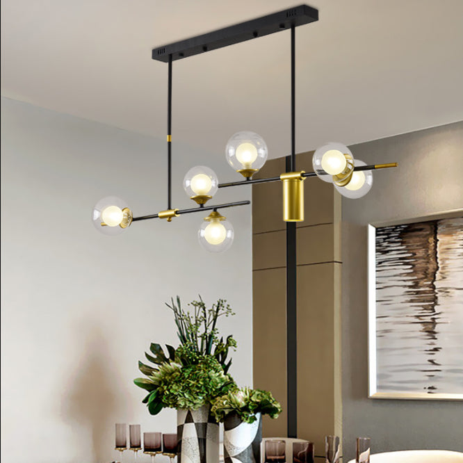 Bol eiland kroonluchter lichten eigentijdse glazen kroonluchter verlichtingsarmaturen voor eettafel