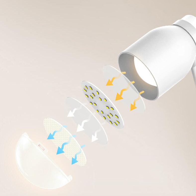 3-Gears Adjustable LED Table Lamp Warm White Light Nordic Macaroon Style Desk Light with Mini Night Light Design