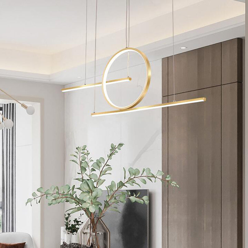 Ring Island Lighting Fishtures Acrilic Minimalismo Apparecchi di illuminazione a sospensione per il ristorante