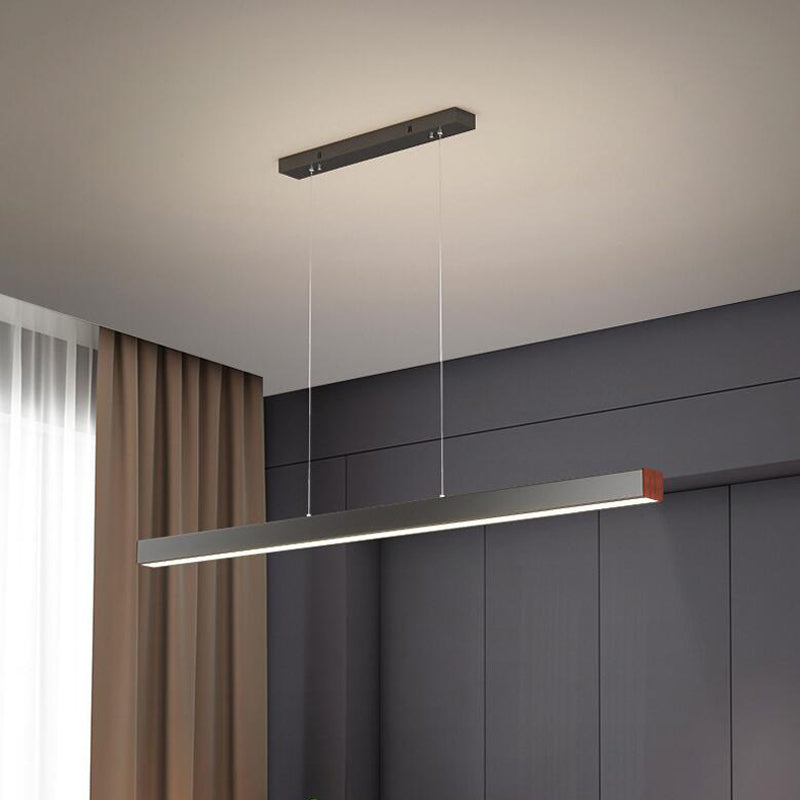 Luci di lampadari dell'isola lineare Simplicità Fissature di illuminazione lampadario in alluminio per tavolo da pranzo