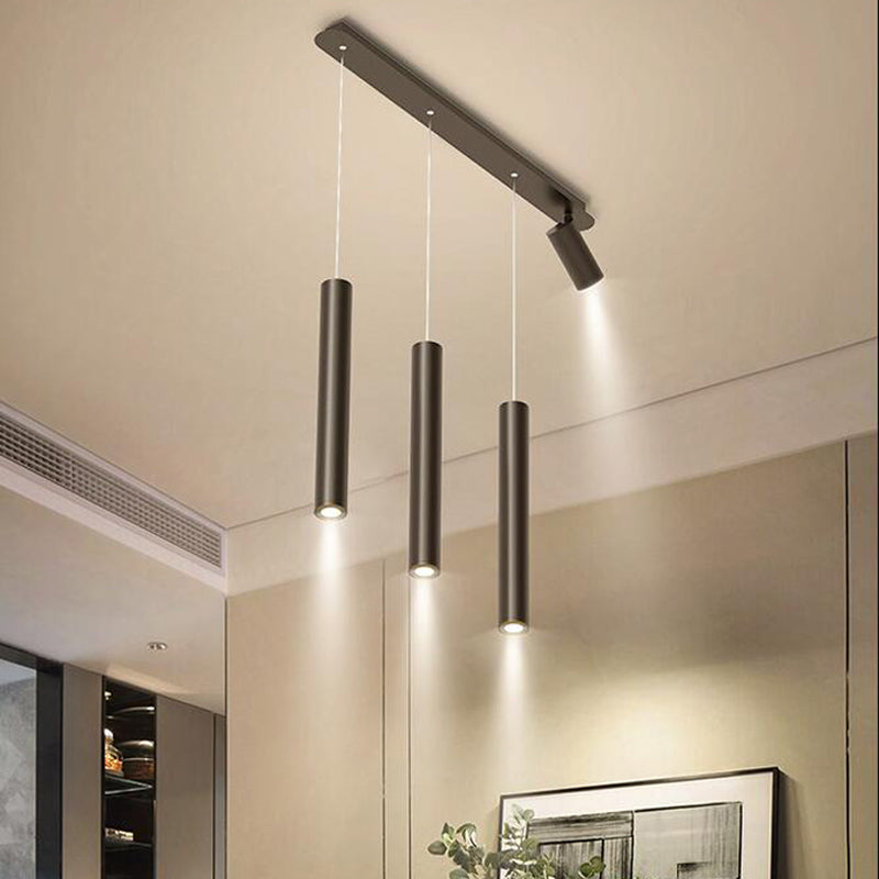 Cylindrical LED Island Light 360° Rotatable Spotlight Design Modern Minimalism Metal Lighting Fixture