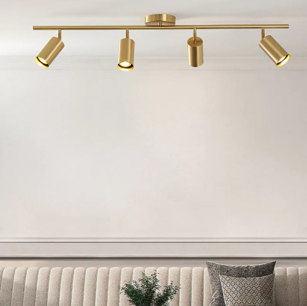 Nordic LED Track Lighting Surface Mounted Metal Spotlight for Living Room Dining Room Home and Clothing Store Commercial Shop