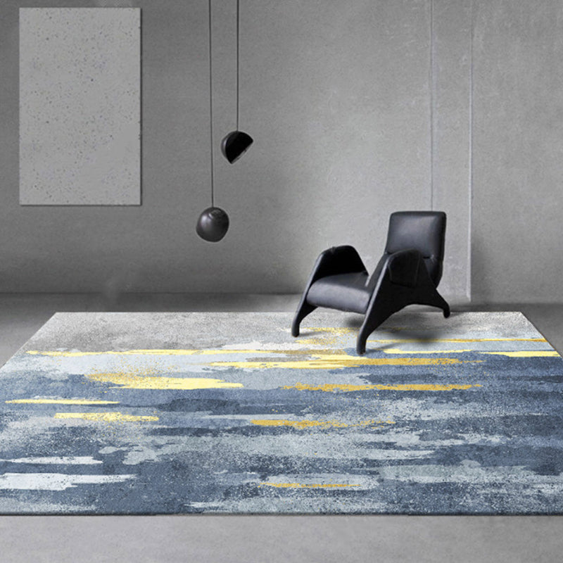 Light Color Simple Area Carpet Polyester Abstract Art Indoor Rug Anti-Slip Backing Carpet for Living Room