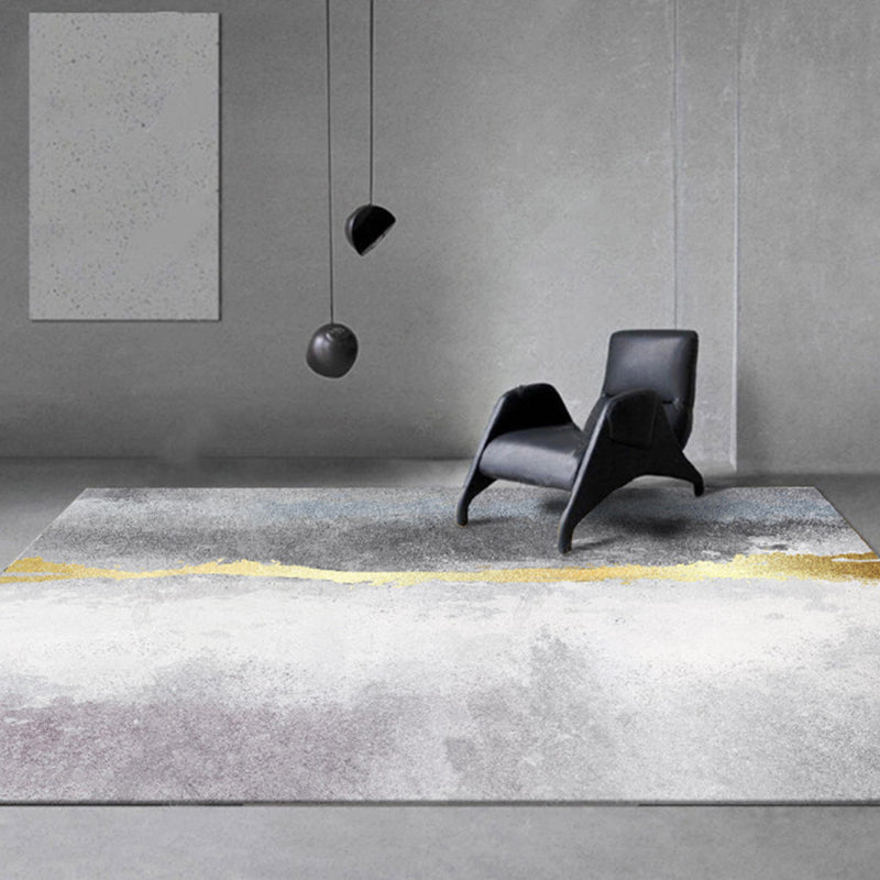 Light Color Simple Area Carpet Polyester Abstract Art Indoor Rug Anti-Slip Backing Carpet for Living Room