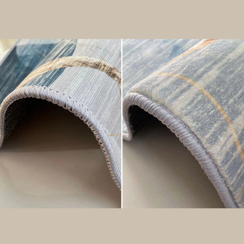 Light Color Simple Area Carpet Polyester Abstract Art Indoor Rug Anti-Slip Backing Carpet for Living Room