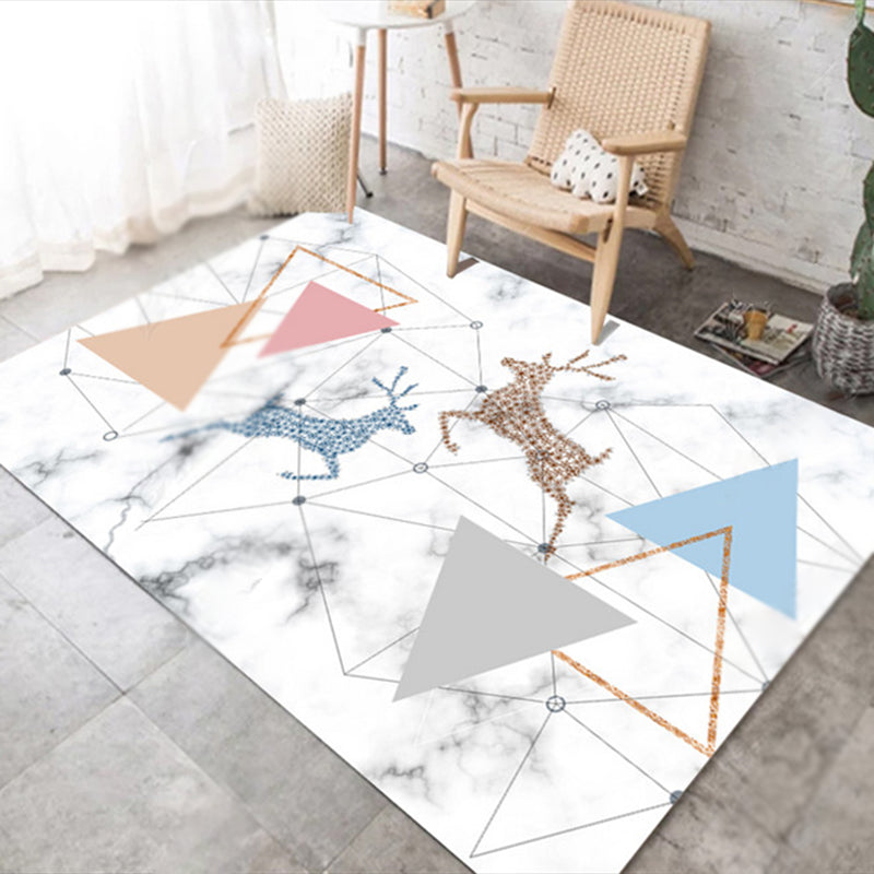 Einfache helle Farbe tropischer Teppich Polyester Linien Spleißmuster Fläche Teppich nicht rutschfest